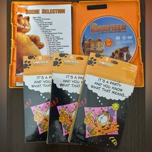 Carlton Cards Garfield Party Invitations & GARFIELD DVD 2006 Movie SET